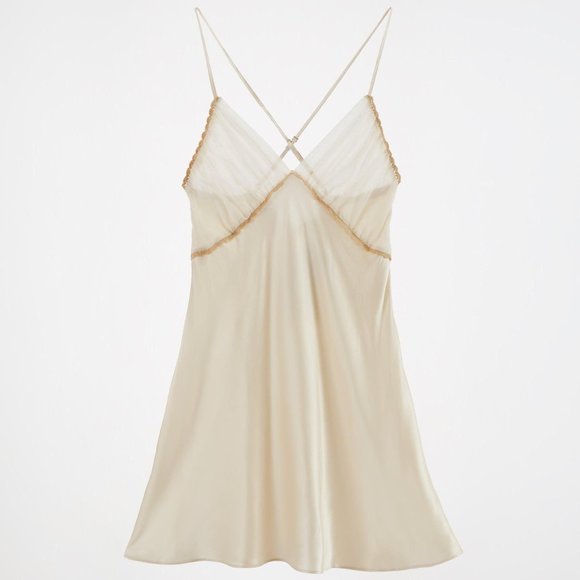 Zara Silk Blend Mini Dress S - Picture 1 of 4